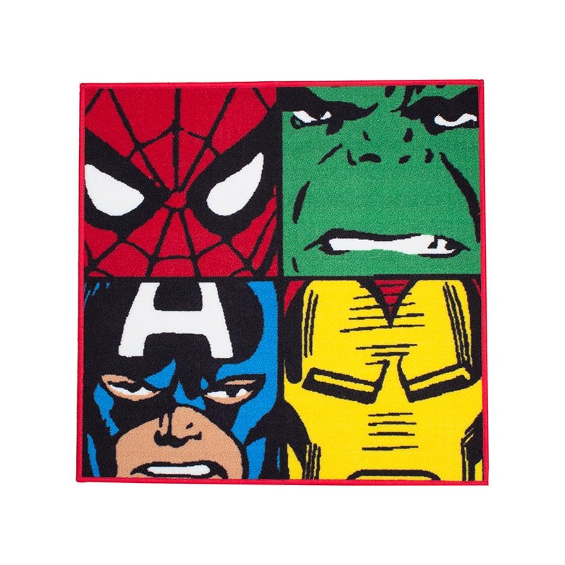 5776 thickbox_default Tapis Ironman Hulk Captain America Spiderman 80x80 cm
