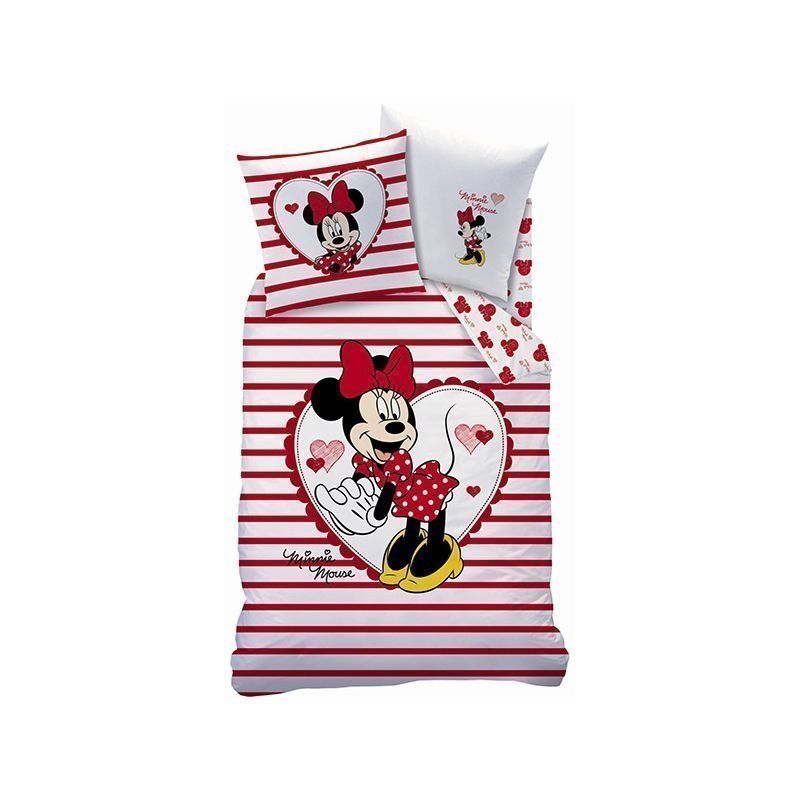 6109 thickbox_default Parure de lit Minnie Coeur Housse de couette taie