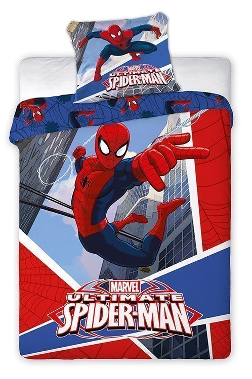 Parure De Lit Superman Pour Enfant – Housse De Couette 140x200 Cm + Taie D'oreiller 63x63 Cm, 100% Coton, Oeko-Tex