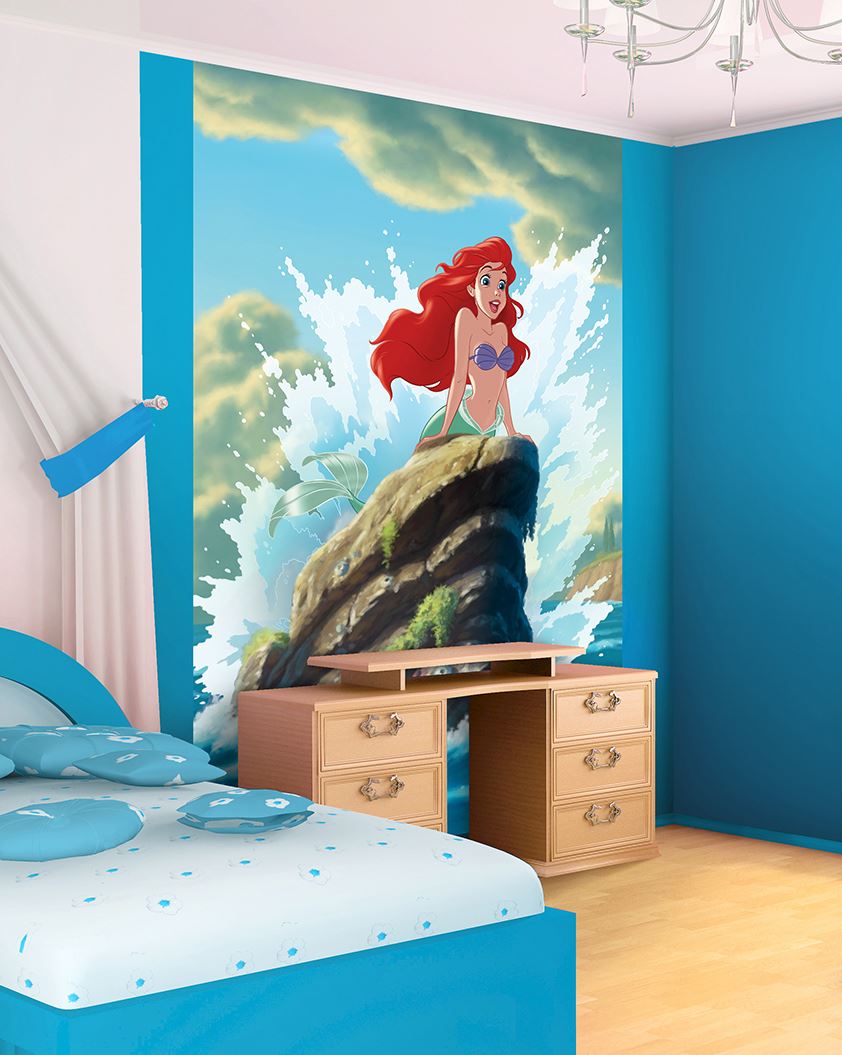 Avoir Images Grande Fresque Murale Ariel La Petite Sirene En Papier Peint actualisé par