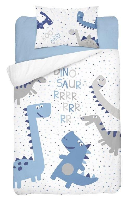 Parure Dinosaures Pour Lit Bebe Housse De Couette Taie 2 Couleurs Disponibles