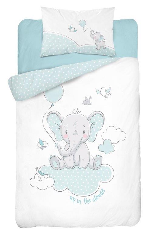 Parure Elephant Pour Lit Bebe Housse De Couette Taie 2 Couleurs Disponibles