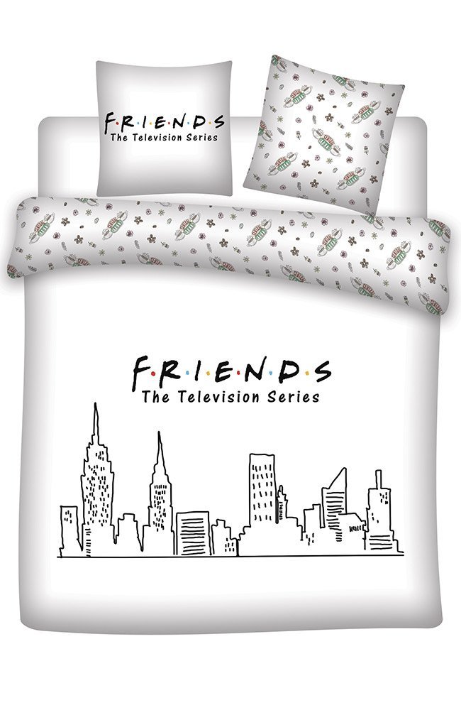 Parure De Lit Friends 2 Personnes Housse De Couette 0x0 Cm 2 Taies Lesaccessoires