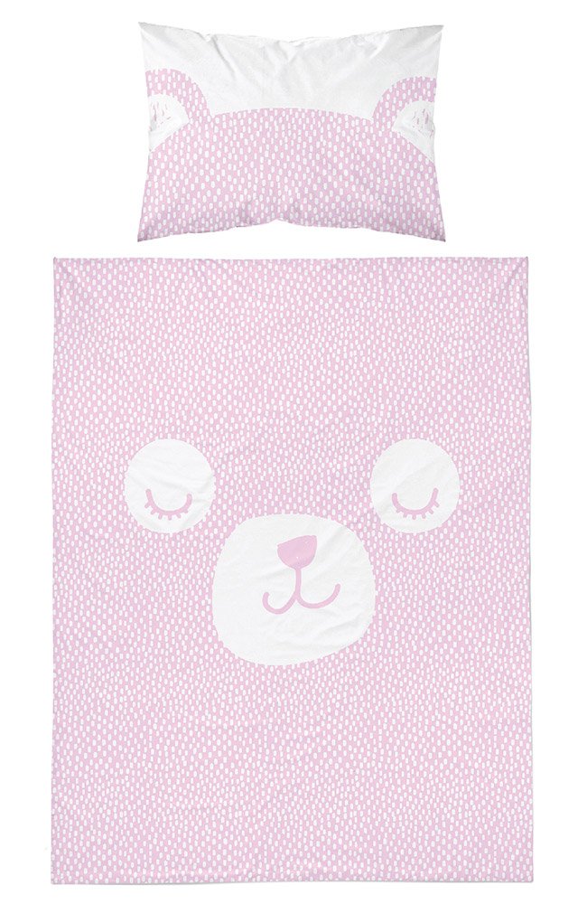Parure Ours Pour Lit Bebe Housse De Couette Taie 2 Couleurs Disponibles